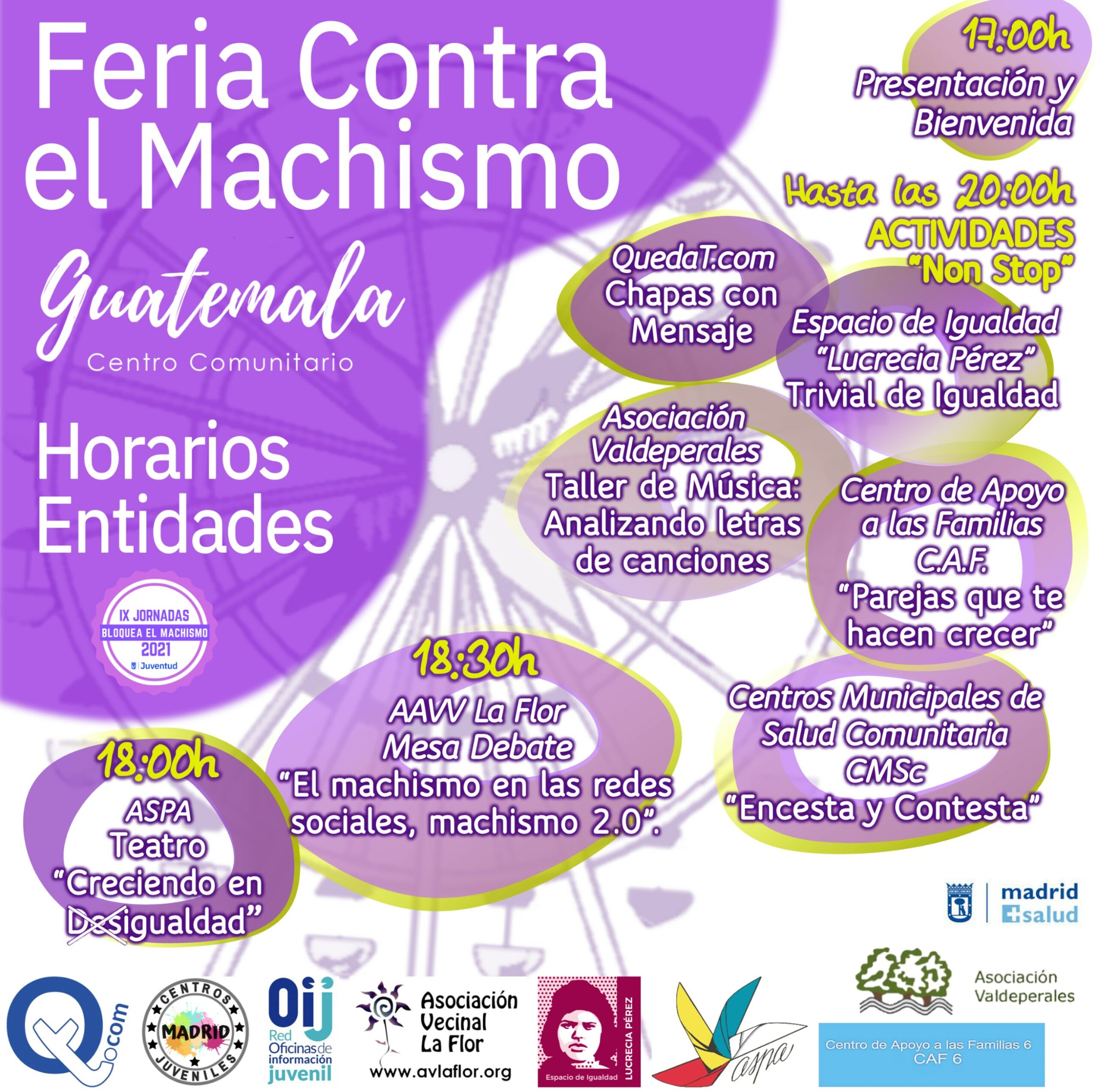 2021-11-24 FERIA CONTRA EL MACHISMO #Bloqueaelmachismo-HORARIO